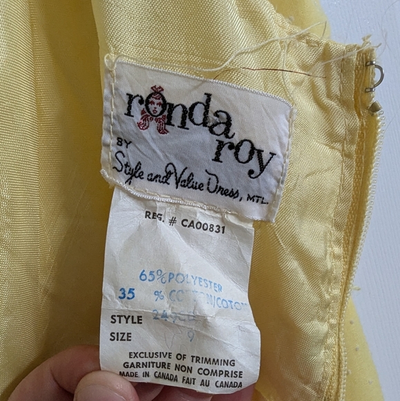 Vintage Yellow Maxi Dress - Picture 5 of 5